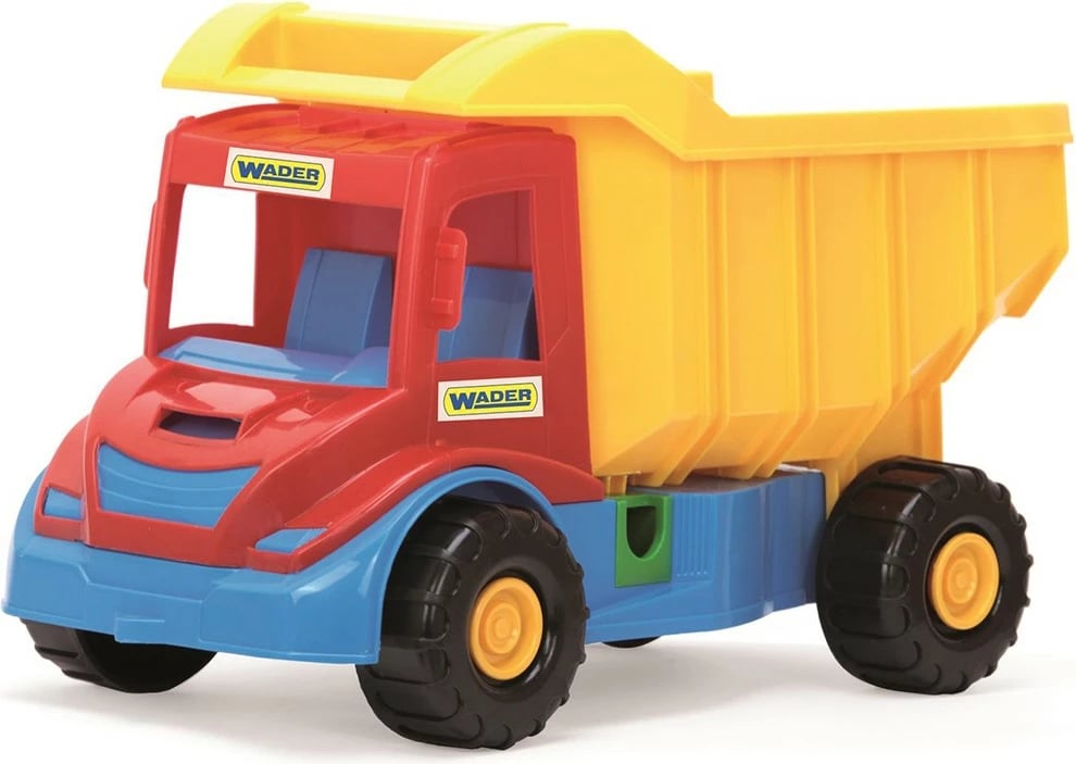 Kamion lodër Wader Multi Truck Dumper 38 cm, plastikë, kuqe/verdhe/kaltër