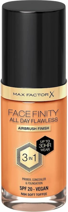 Fondatinë për femra Max Factor Facefinity All Day Flawless 3-in-1 N84 Soft Toffee 30ml