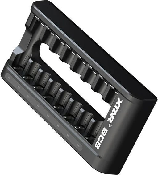 Karikues baterish XTAR BC8, për R03/AAA dhe R6/AA, Li-ion 1.5V/NiMH, i zi