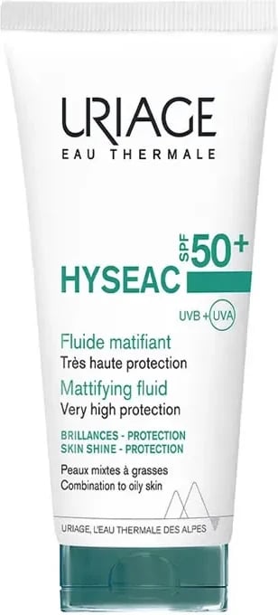 Fluid matifikues për fytyrë Uriage Hyseac SPF50+, unisex, 50ml