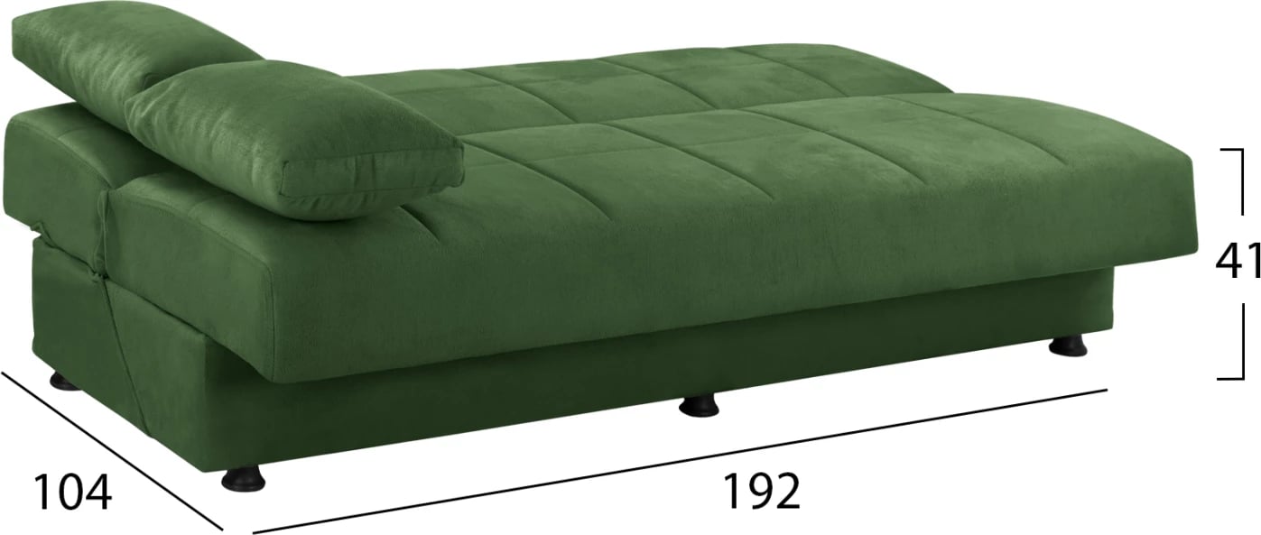 Divan shtrat, ngjyrë pylli, EGE 1214, FH3067.07, 192x74x82H cm