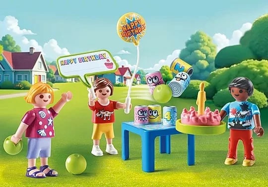 Set lodrash Playmobil 71968, festa ditëlindjeje për fëmijë, 22 pjesë