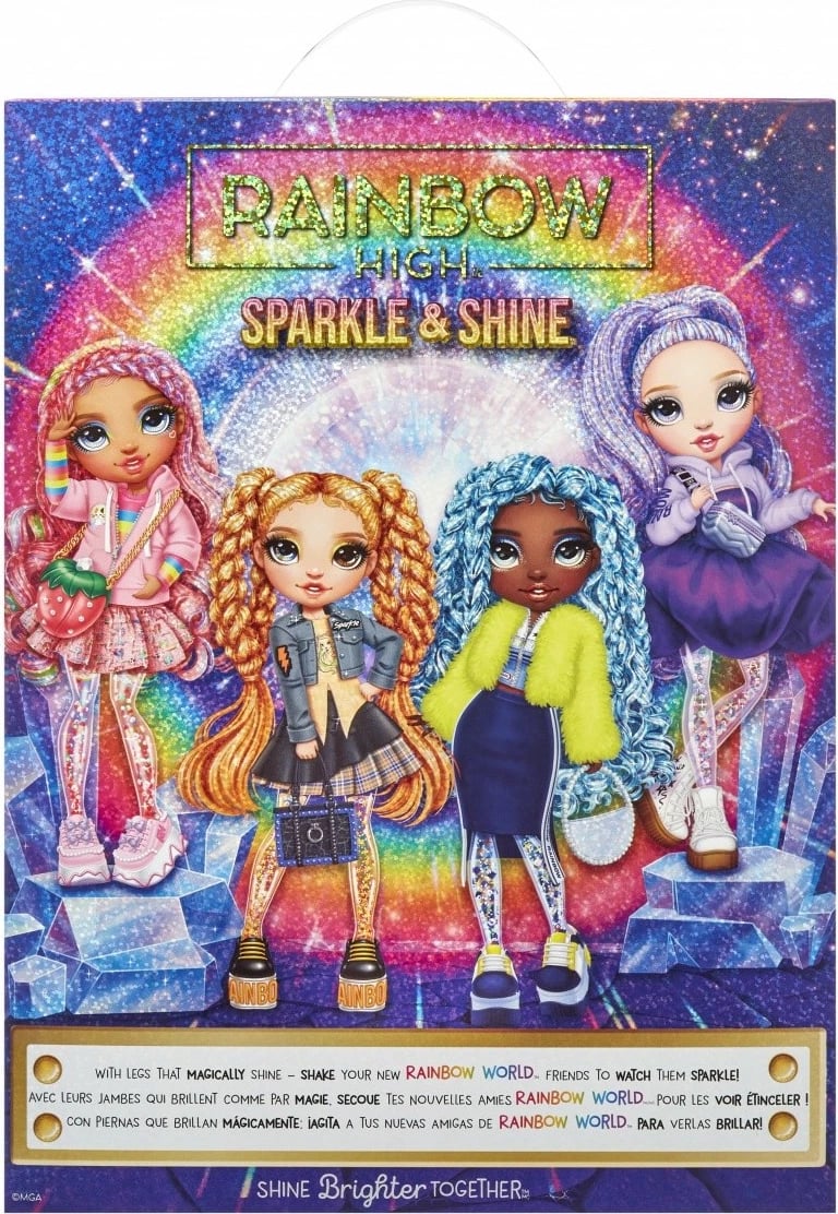 Kukull Rainbow High Sparkle & Shine Clementine, MGA, 11 inç, me aksesorë, portokalli