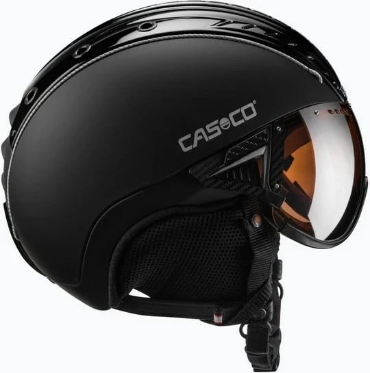 Helmetë ski CASCO SP-2 Carbonic Visor, M, e zezë