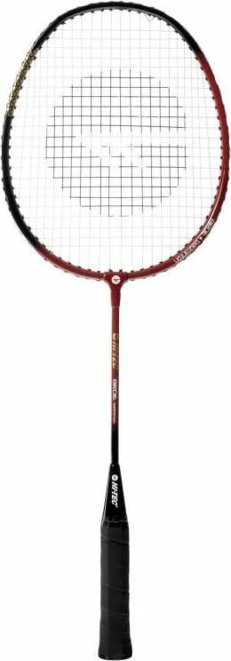 Raketë badmintoni Hi-Tec për meshkuj dhe femra, e zezë dhe e kuqe