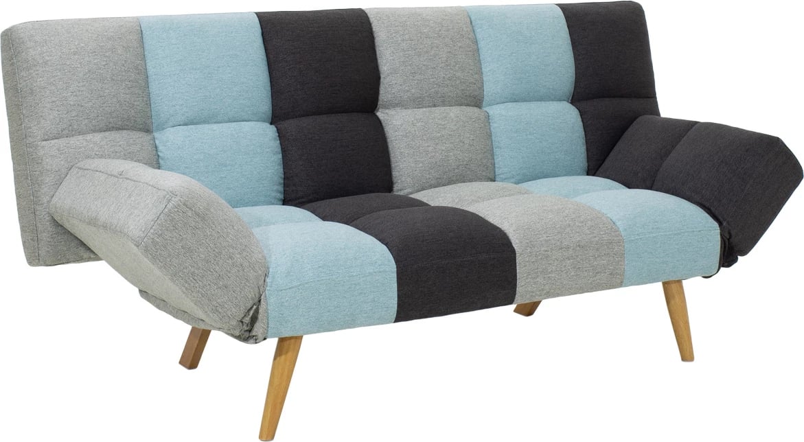 Krevat-sofa 3 vendesh Freddo, material shumëngjyrësh, 182x81x84cm