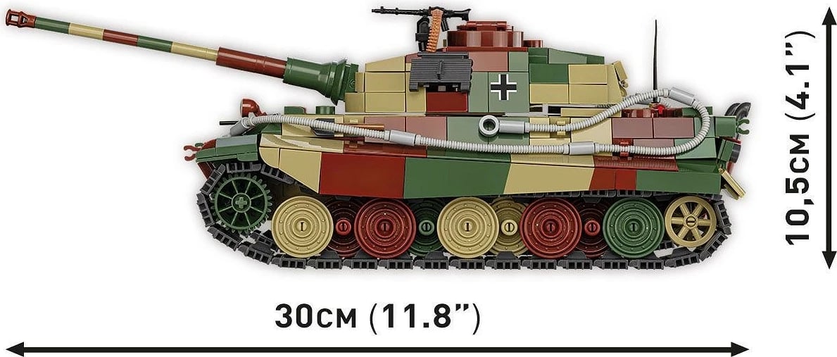 Set lodrash Cobi Klocki Panzer VI Ausf. B King Tiger, 802 pjesë, plastikë, me figurë