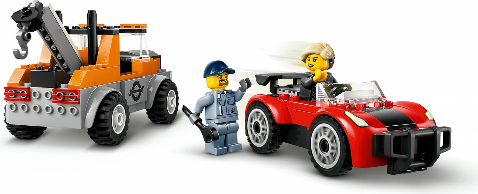 Set ndërtimi LEGO City 60435, kamion tërheqës me veturë sportive, 101 pjesë, shumëngjyrësh