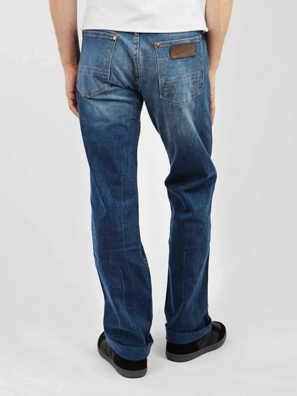Pantallona xhins për meshkuj Wrangler, të kaltër