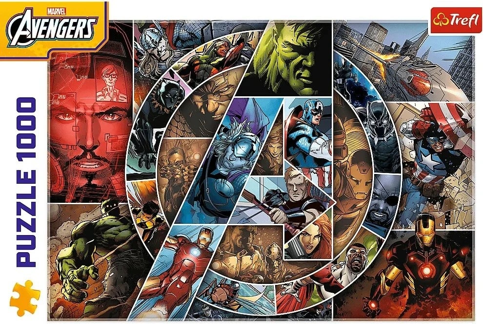 Puzzle 1000 pjesë Trefl Avengers Heroes, 68.3x48 cm Puzzle 1000 pjesë Trefl Avengers Heroes, 68.3x48 cm