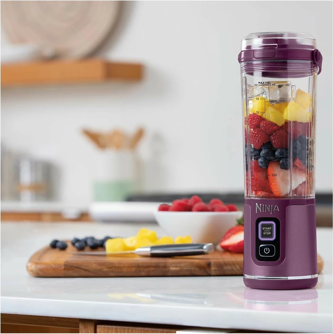 Blender portabil Ninja BC151, 0.53L, USB-C, fiolet