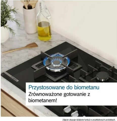 Pllakë gazi Bosch PPP6A2I40, xham, 4 zona, e zezë