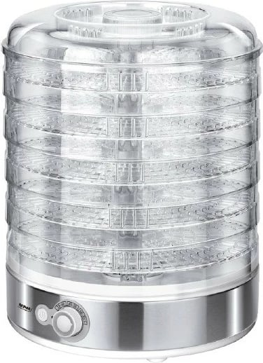 Tharëse ushqimi, MPM MSG-11, 500 W, 5 tepsi 31 cm, rregullim temperature 35–70°C, inox/transparent