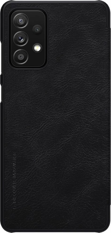 Mbështjellës Nillkin Qin për Samsung Galaxy A72 4G, lëkurë, i zi