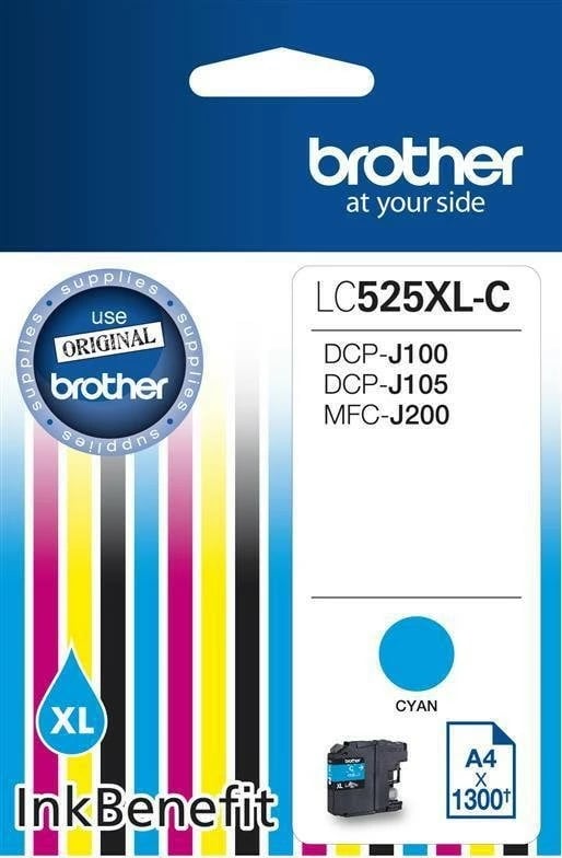 Toner Brother LC525XLC, cyan, për DCP-J100/DCP-J105/DCP-J200
