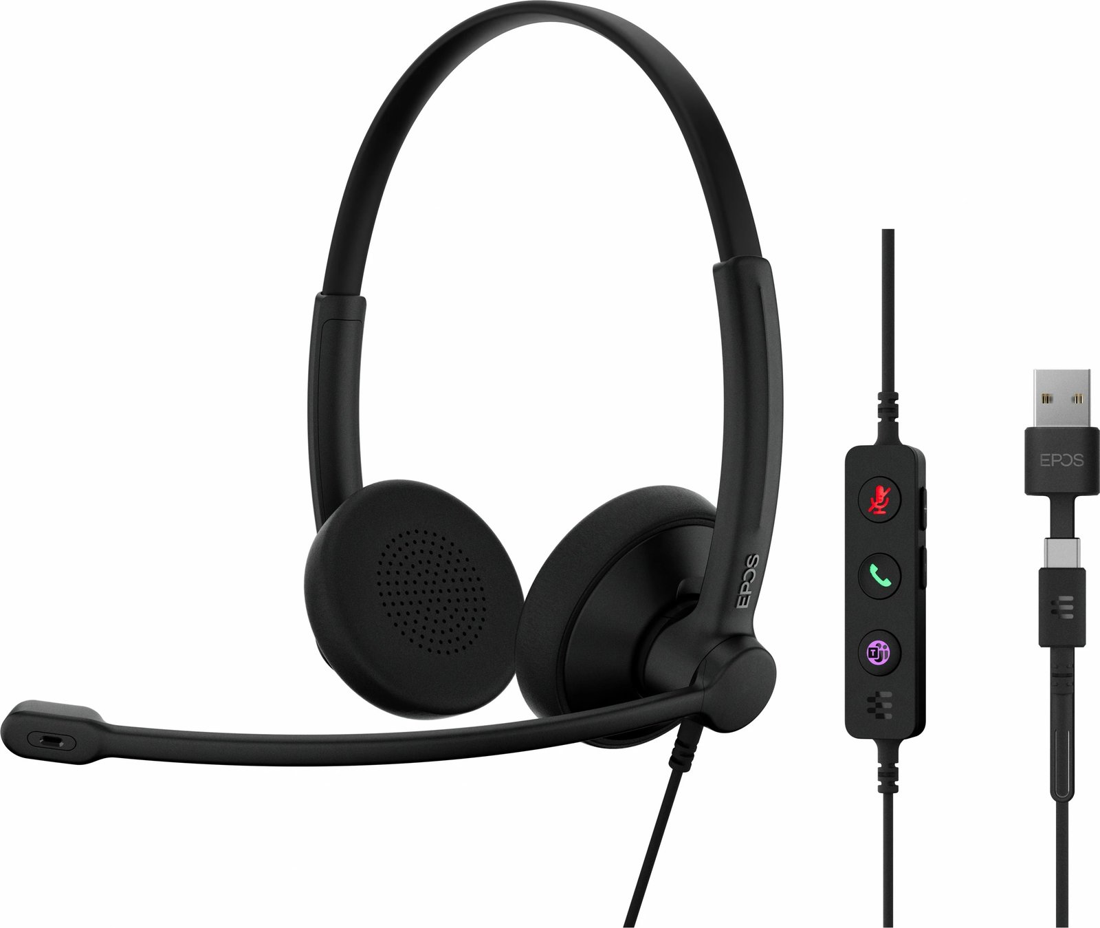 Kufje EPOS IMPACT 100 UC STEREO, USB-C+A, e zezë