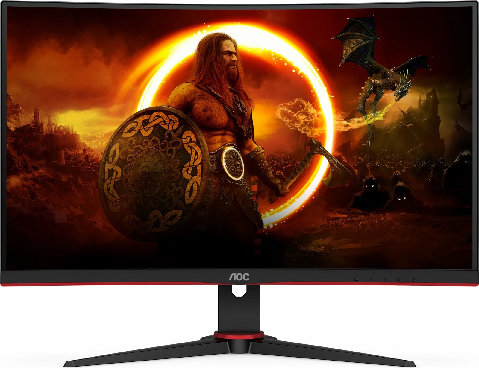 Monitor AOC G2 C24G2AE/BK, 23.6", Full HD, LED, 1 ms, i zi, i kuq