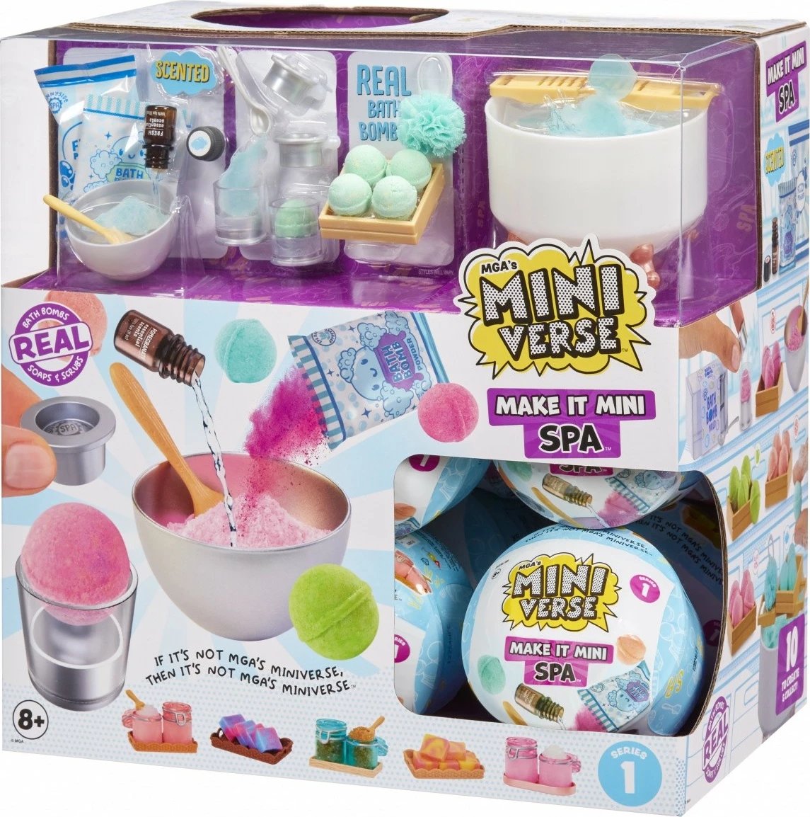 Set figurina miniaturë MGA Miniverse Make It Mini Spa, 15 copë