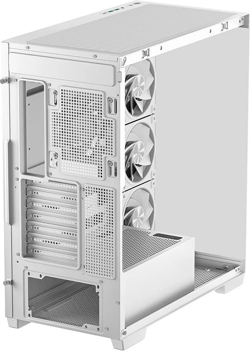 Kasë DeepCool CG580 4F V2, midi tower, xham i temperuar, e bardhë