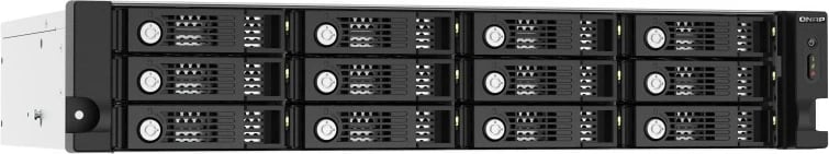 Kasë QNAP TL-R1220SEP-RP, 12 vende, rackmount 2U, SAS/SATA, e zezë/gri
