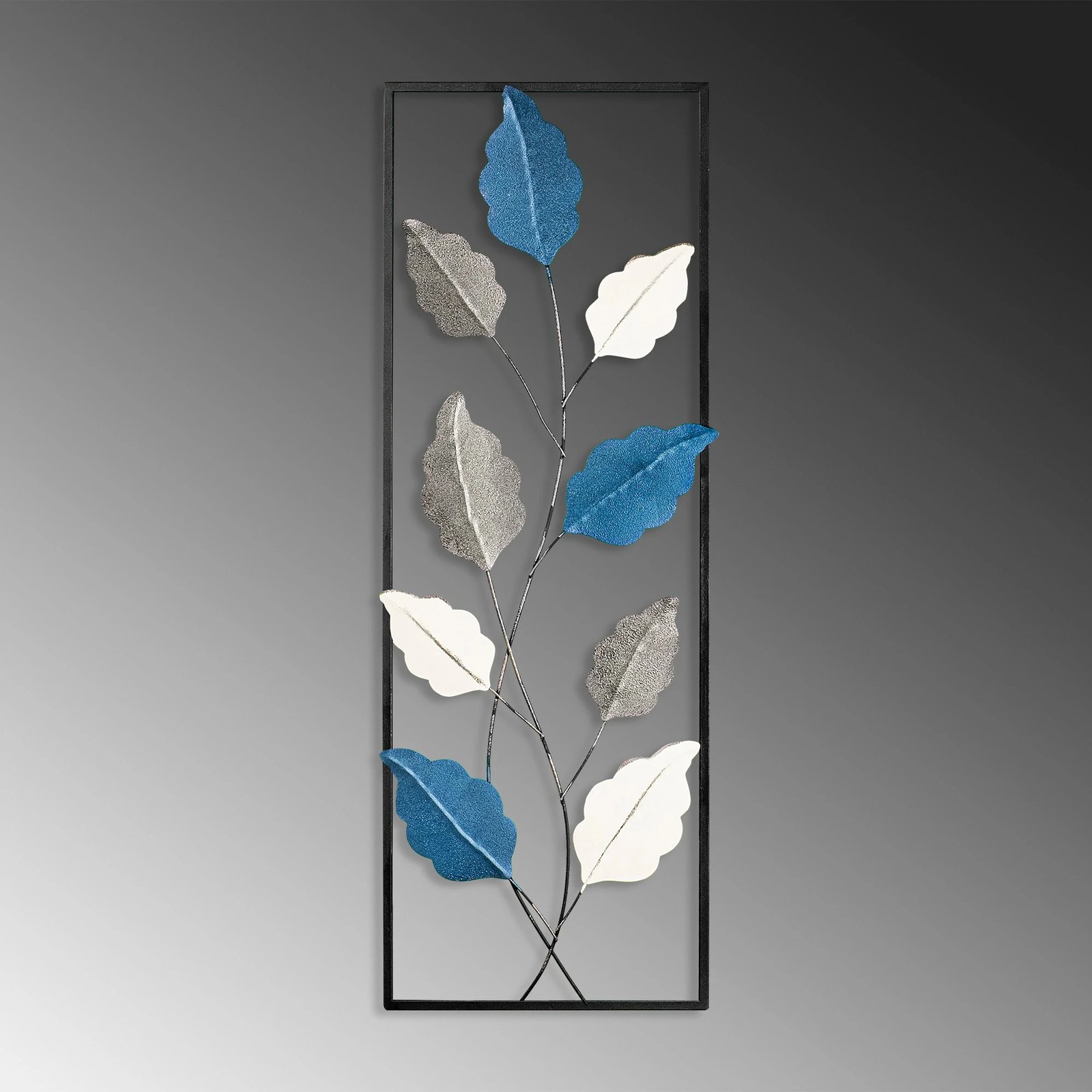 Aksesor dekorativ metalik për mur, Wallity Fagus 2, shumëngjyrësh, 32x90cm