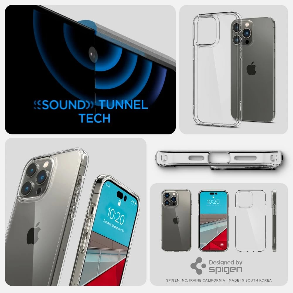 Mbështjellës Spigen Ultra Hybrid për iPhone 14 Pro Max, Transparent
