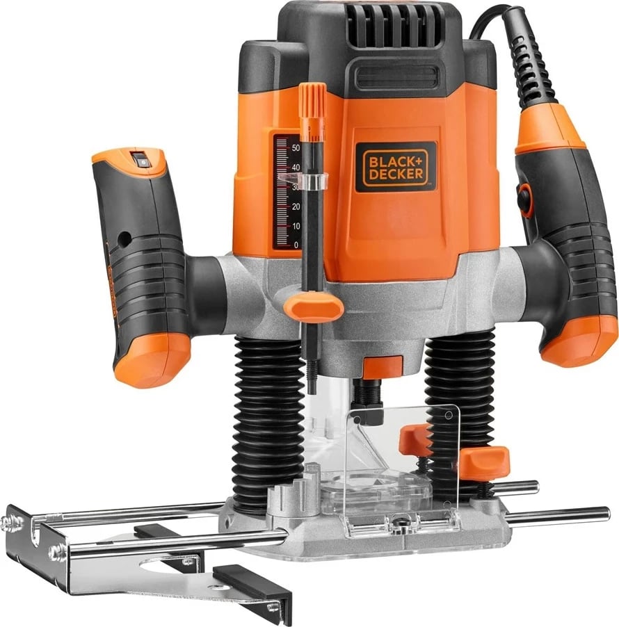 Router elektrik BLACK+DECKER KW1200EKA-QS, Gri/Portokalli