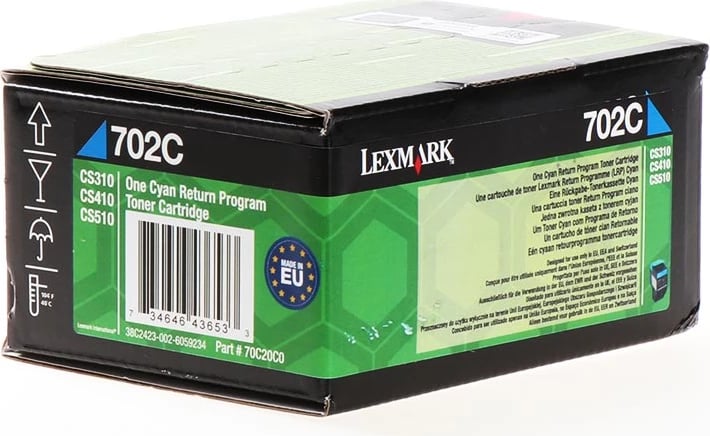 Toner, Lexmark 702C / 70C20C0 kapacitet standard 1000 faqe cian