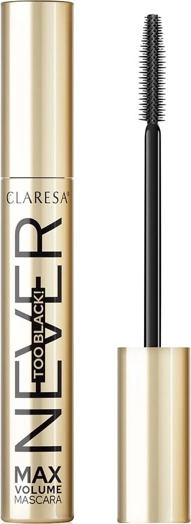 Maskarë Claresa Never Too Black! super black mascara increasing volume për femra e zezë 10g