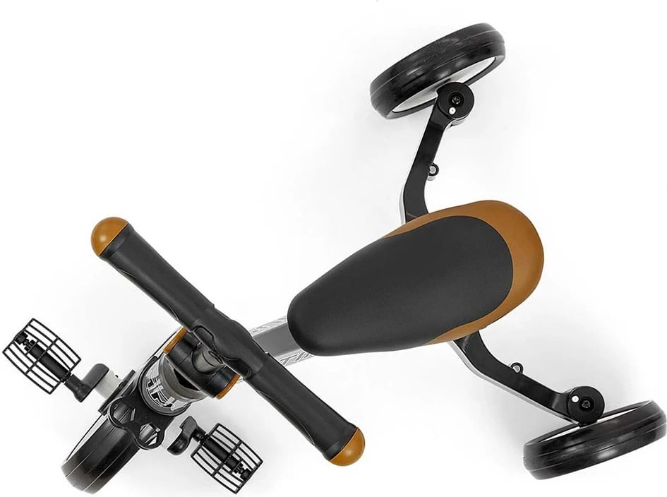 Tricikël 3-në-1 fëmijë, Milly Mally Optimus, me pedale të heqshme dhe rrota shkumë, deri 25 kg, gri