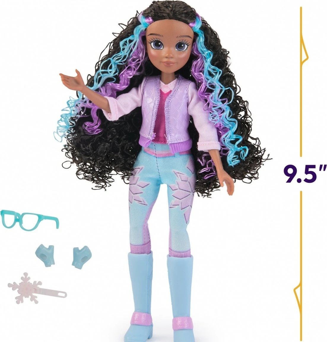 Kukull Layla Spin Master Unicorn Academy 23cm me aksesorë, vjollcë/blu