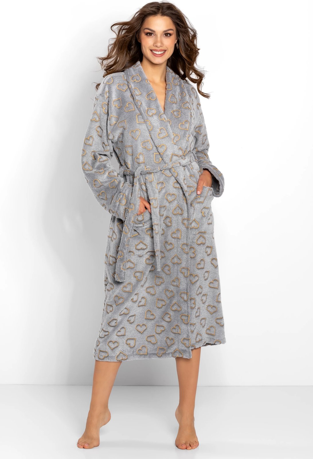 Bathrobe për femra Momenti Per Me, gri