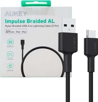 Kabllo AUKEY CB-CD30 USB-C Type-C PD 3A 0.9m, e zeza