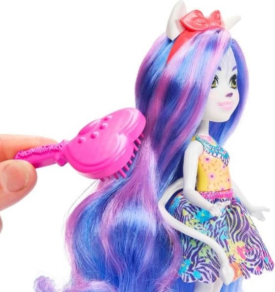 Set kukullë Enchantimals Mattel HNV28 me zebër dhe aksesorë, shumëngjyrëshe
