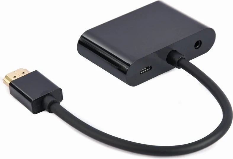 Pështatës Gembird HDMI to HDMI,VGA, i zi 