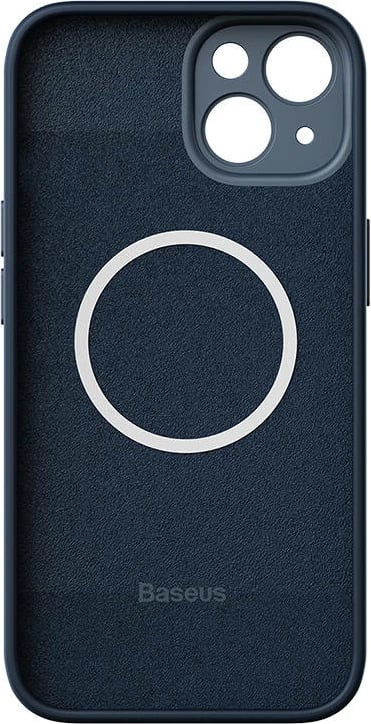 Mbështjellës magnetik Baseus Liquid Silica me xham të temperuar për iPhone 14 Plus, kaltër