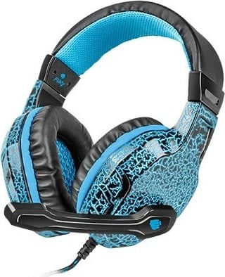 Kufje gaming Fury Hellcat NFU-0863 me mikrofon, LED, të zeza/blu