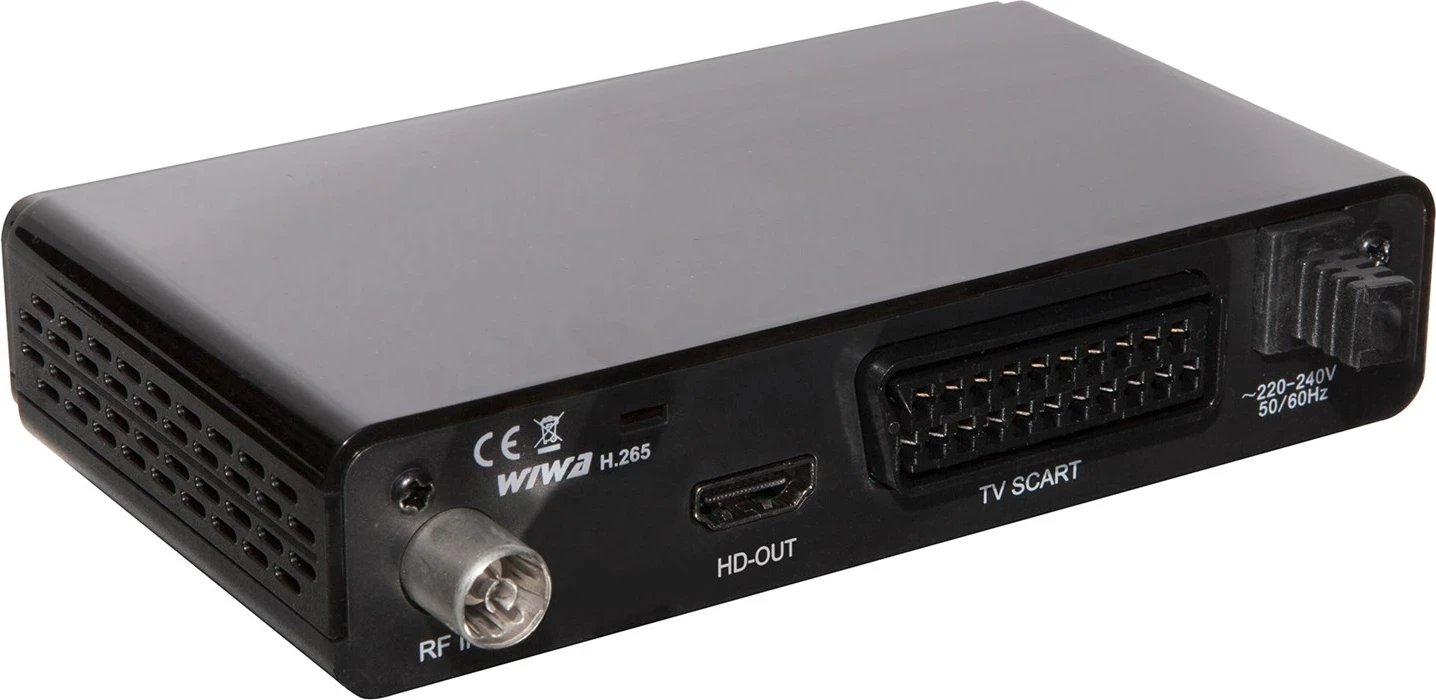 Marrës tokësor Wiwa Tuner DVB-T/T2 H.265, i zi Marrës tokësor Wiwa Tuner DVB-T/T2 H.265, i zi