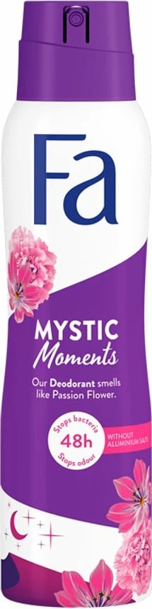 Spray deodorant për femra Fa Mystic Moments 48h me aromë passionflower, 150ml