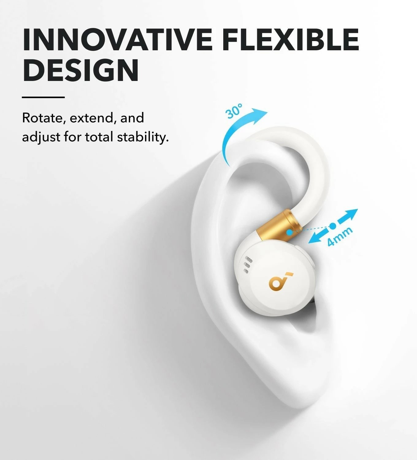 Kufje Anker Soundcore Sport X20, Wireless, Calls/Music/Sport/Everyday, Bardhë