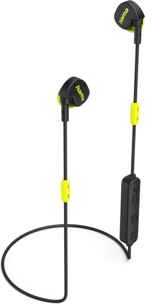 Kufje wireless Hama Freedom Athletics II me mikrofon, Bluetooth 5.3, të zeza/verdha
