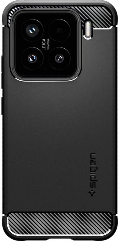 Mbështjellës Spigen Rugged Armor për Xiaomi 15, i zi mat