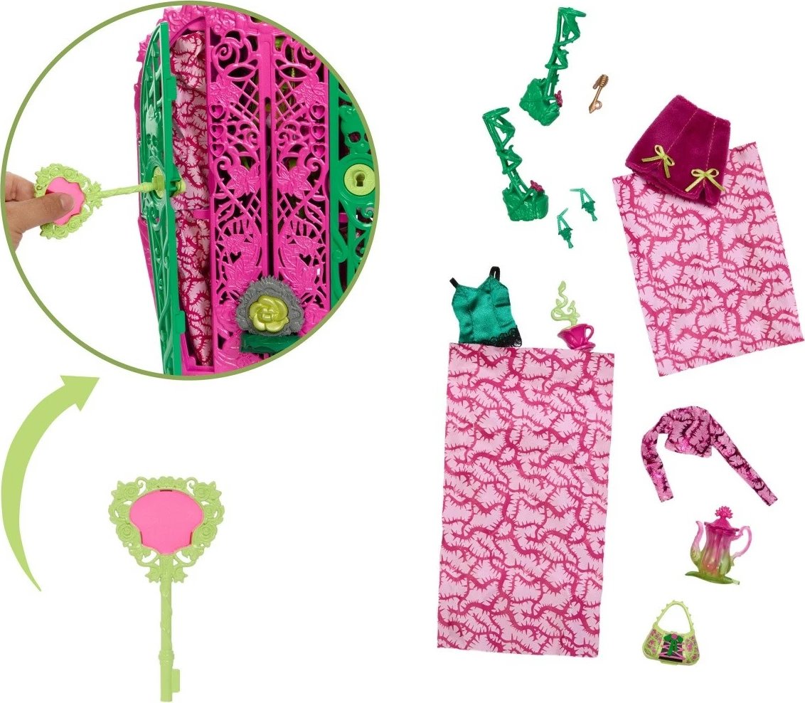 Kukull Monster High Mattel Venus McFlytrap Scare Secrets Garden Mysteries me dollap dhe aksesorë