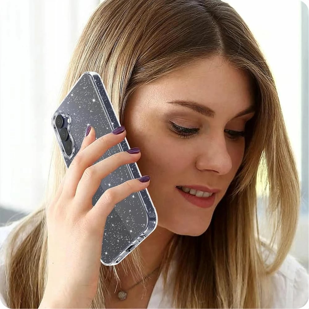 Mbështjellës Tech-Protect FlexAir për Samsung Galaxy A55 5G, Transparent-Glitter