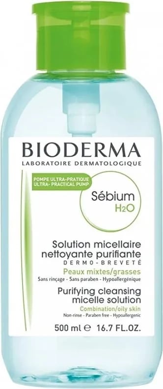 Solution micellar për fytyrë BIODERMA Sébium H2O Reverse Pump unisex 500ml