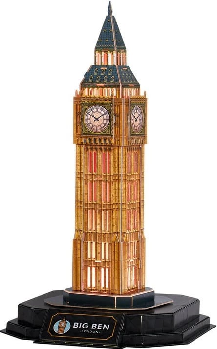 Puzzle 3D Cubic Fun Big Ben Night Edition me LED, 32 pjesë