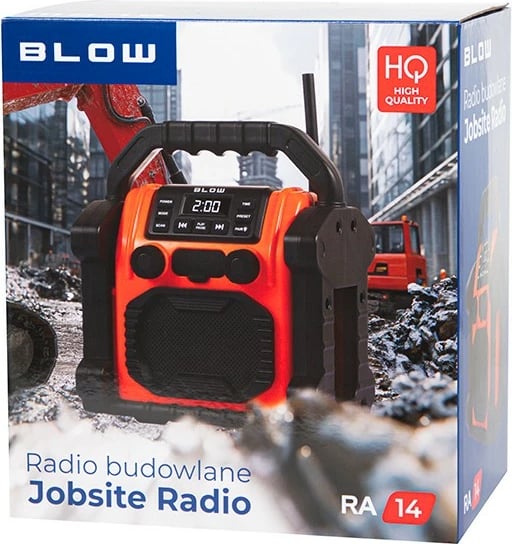 Radio portabile BLOW RA14, 20W, Bluetooth, Powerbank, LED, e zezë/portokalli