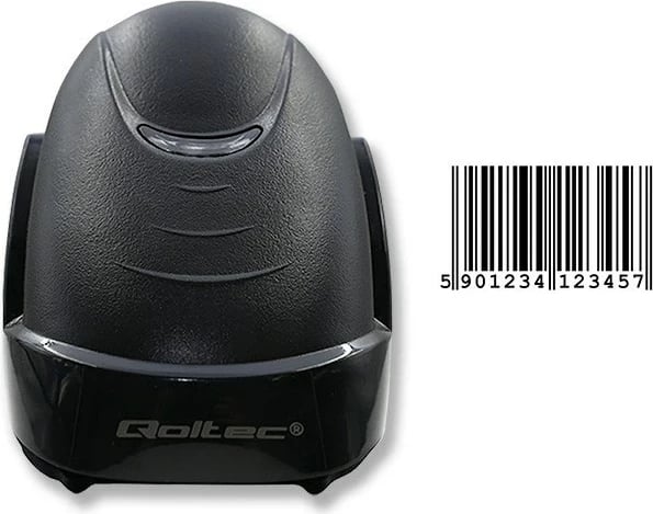 Skaner lazer Qoltec 50876, 1D, USB, Zi