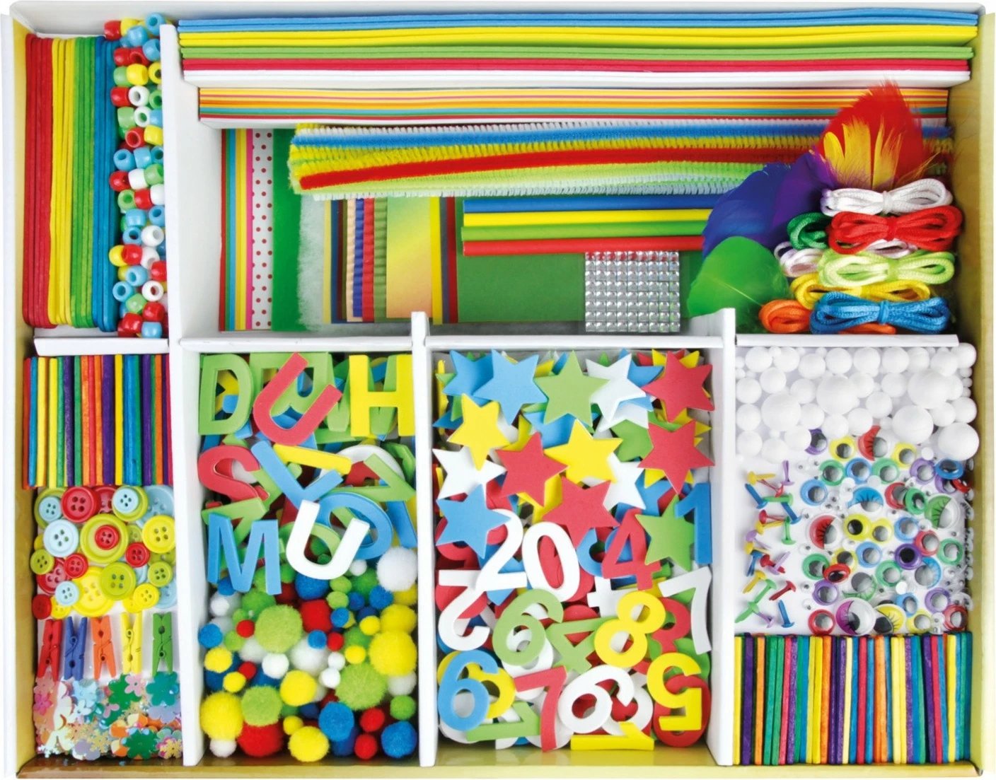 Set kreativ Lena Premium Handicrafts, 1300 pjesë, shumëngjyrësh Set kreativ Lena Premium Handicrafts, 1300 pjesë, shumëngjyrësh