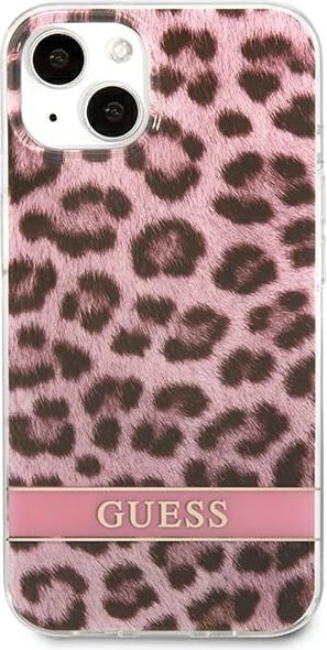 Mbështjellës Guess Leopard për iPhone 13 mini 5.4", Rozë